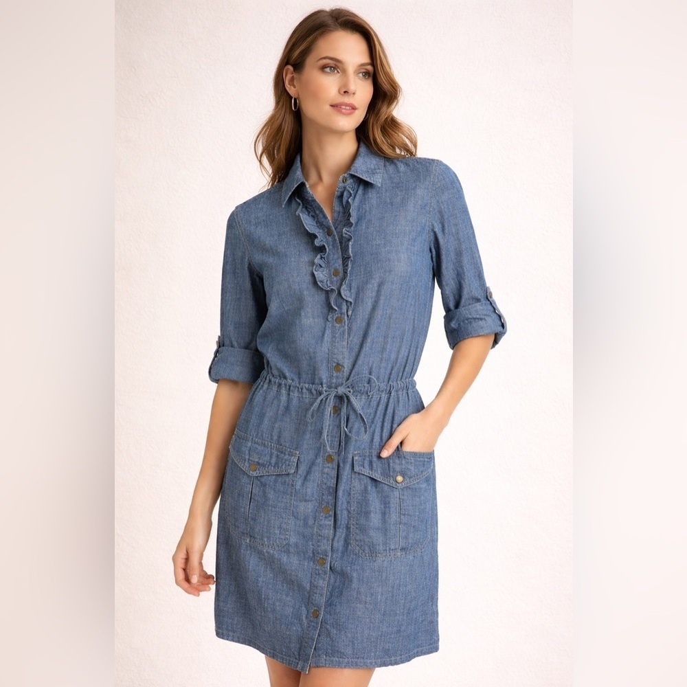 TOMMY HILFIGER Denim Button-Up skirt Dress/size S